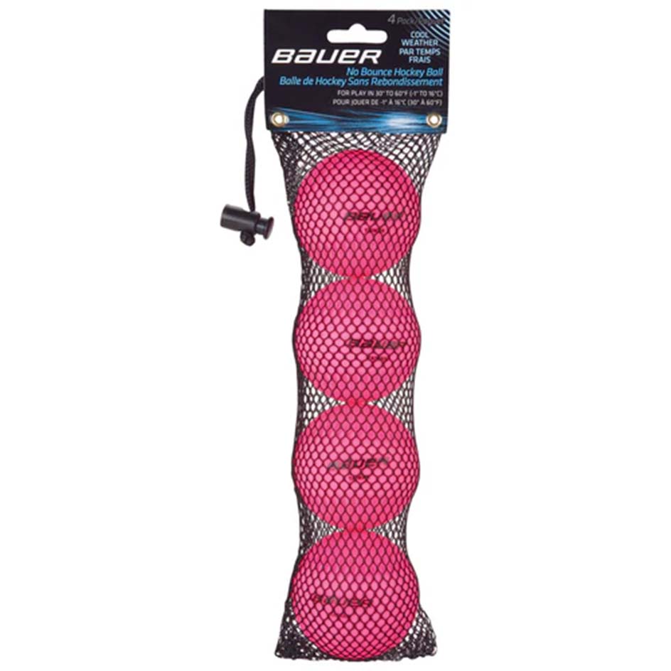 Bauer Hockey Ball - Cool Pink - 4 Pack